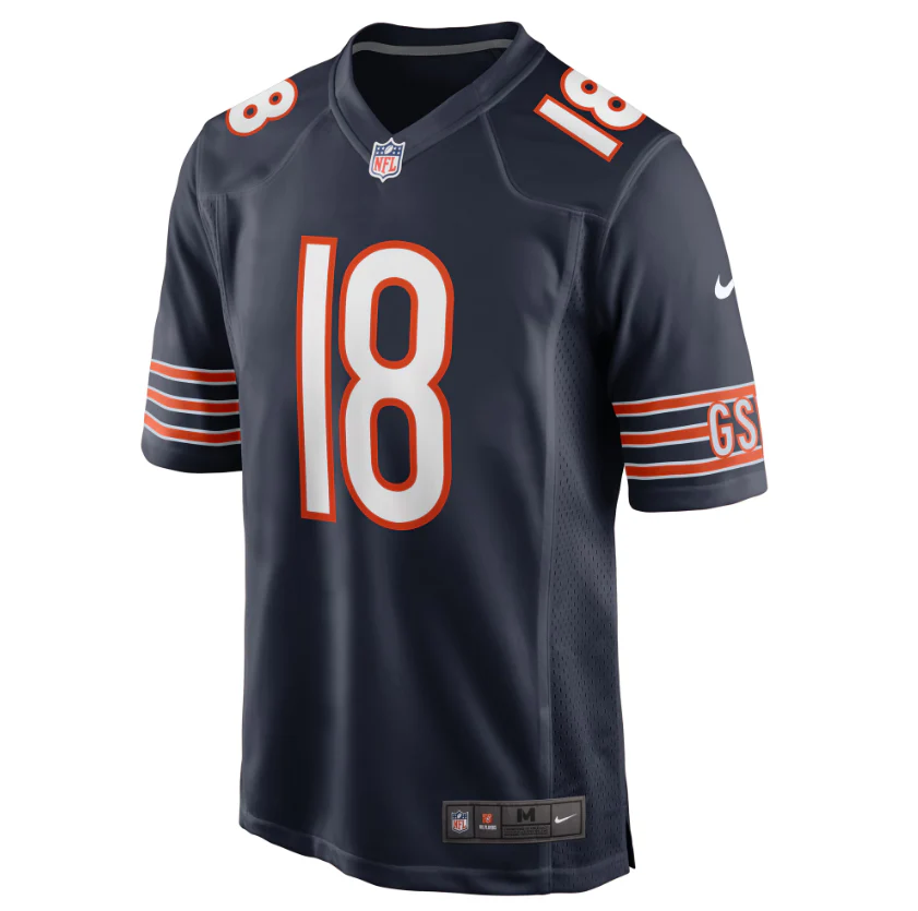 Men's Caleb Williams Chicago Bears Nike Navy Replica Game Jersey