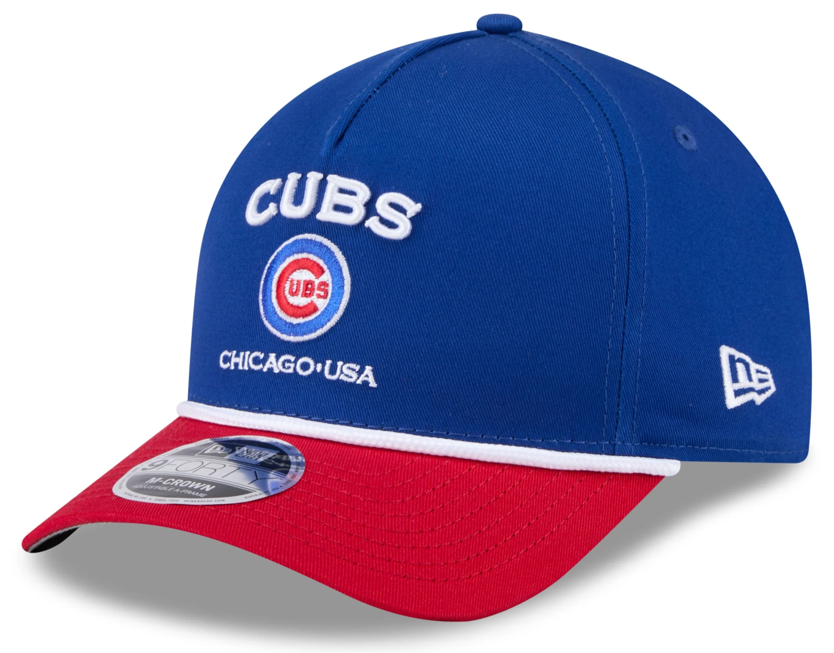 Chicago Cubs New Era Rope M-Crown Royal Blue 9FORTY Adjustable Hat