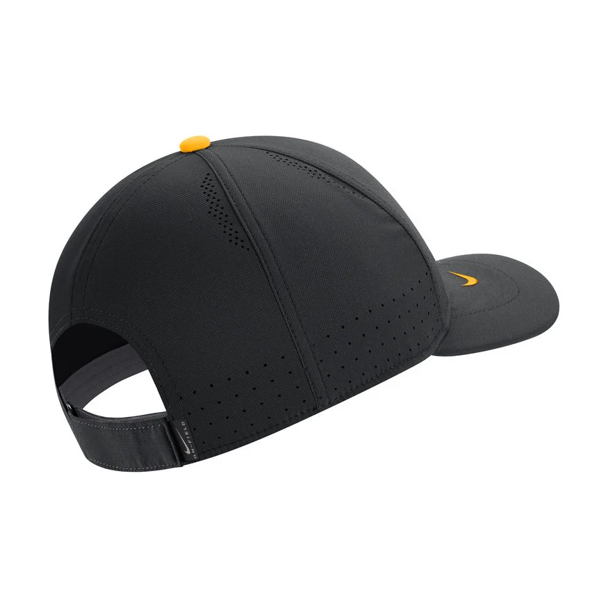 Nike Men's Iowa Hawkeyes Black AeroBill Swoosh Adjustable Classic 99 Football Sideline Hat
