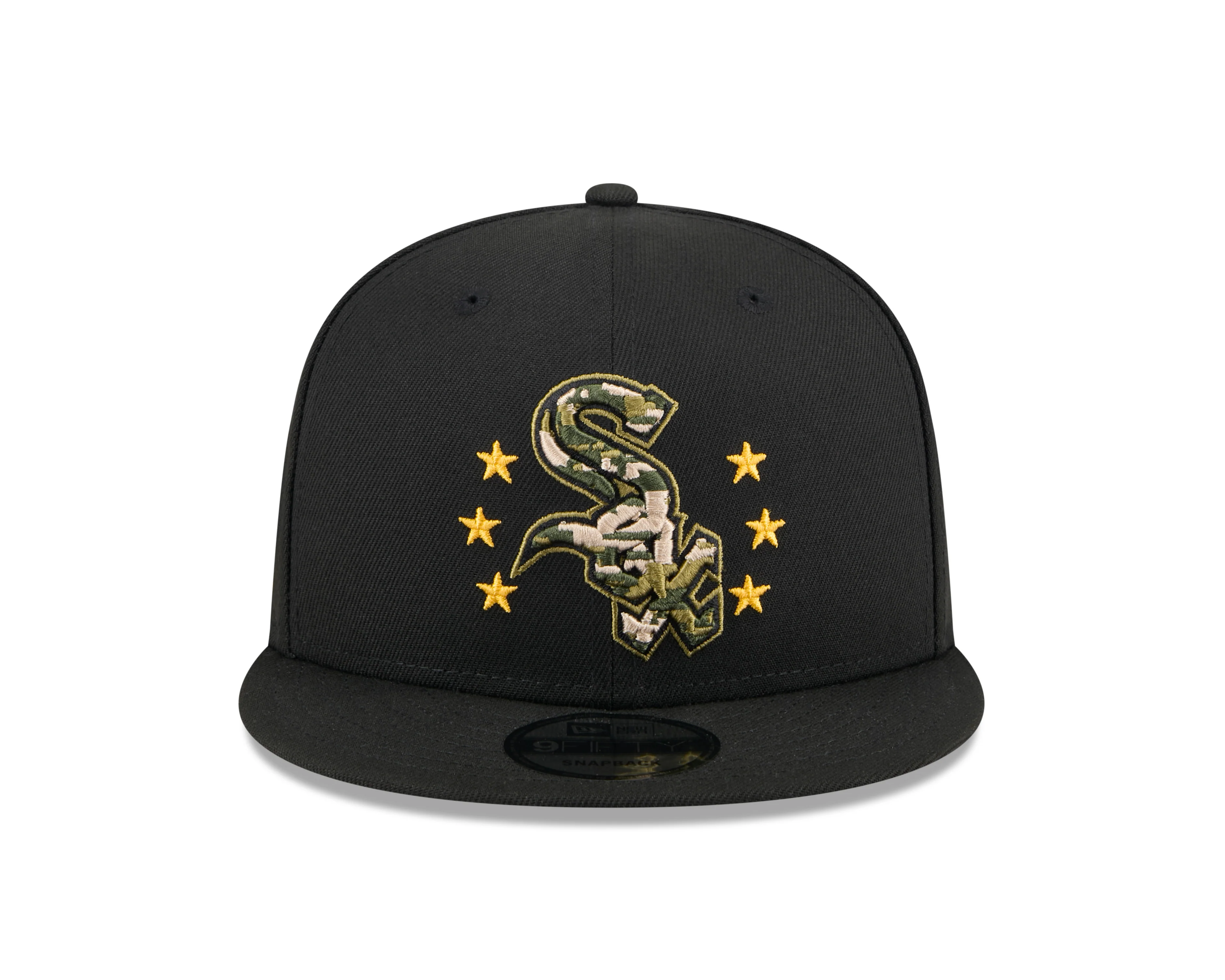 Chicago White Sox New Era 2024 MLB Armed Forces Day Black 9FIFTY Snapback Adjustable Hat