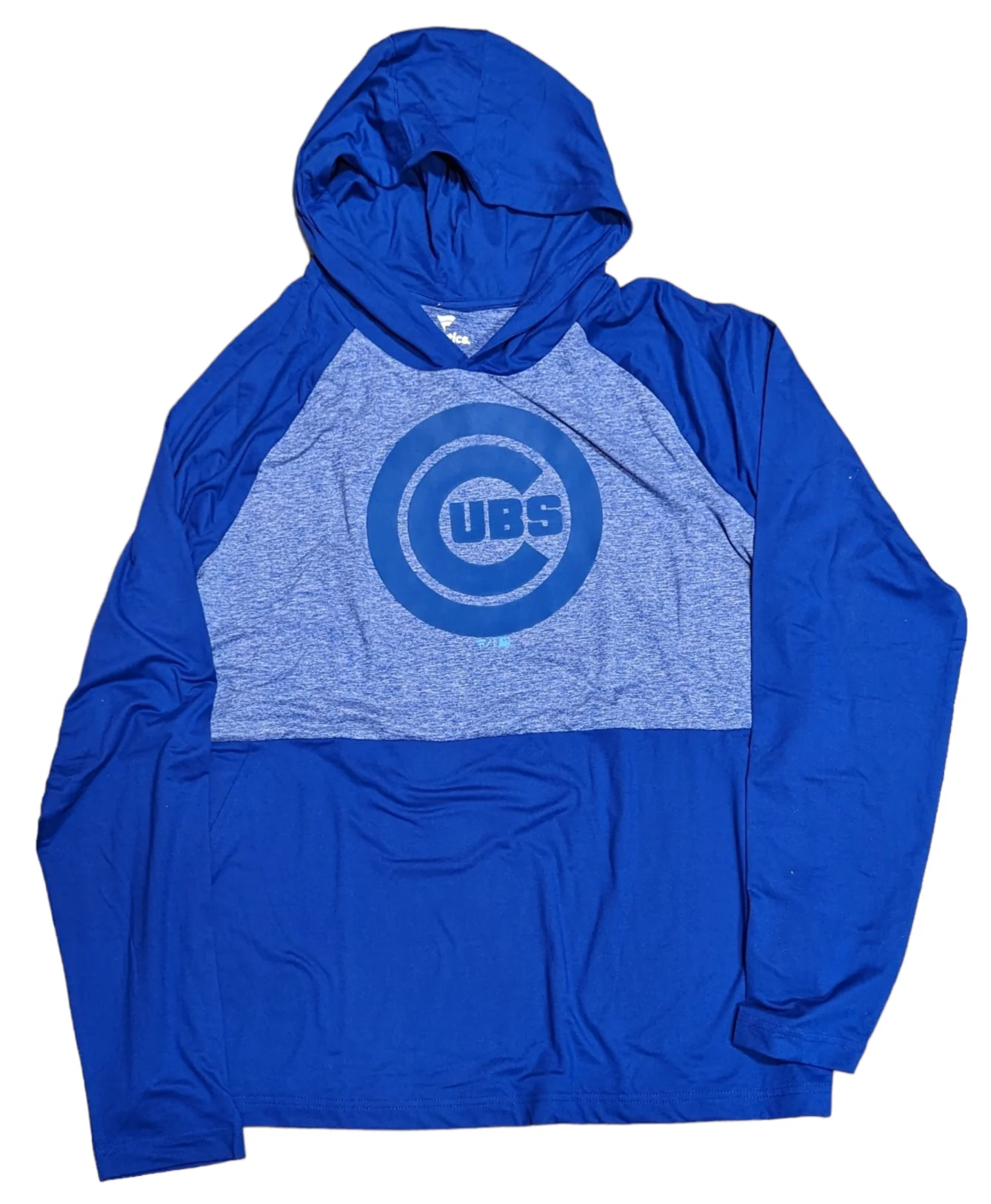 Men's Chicago Cubs Fanatics Transit Tonal Performance Royal Long Sleeve Lightweight Hoodie
