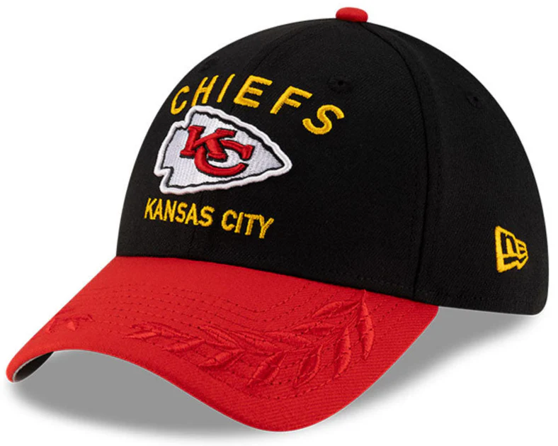 Men's Kansas City Chiefs New Era 2025 NFL Draft Black 39THIRTY Flex Fit Hat