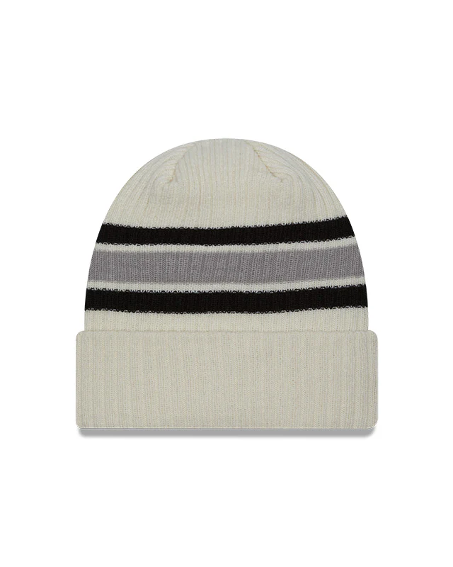 Men's Chicago White Sox New Era Off White Vintage Cuffed Knit Hat