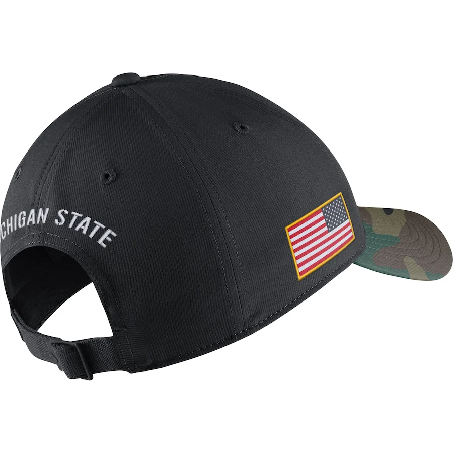 Michigan State Spartans Nike Legacy 91 2021 Veterans Camo Adjustable Hat