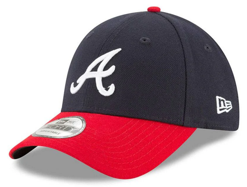 Men's Atlanta Braves New Era Navy/Red League 9FORTY Adjustable Game Hat