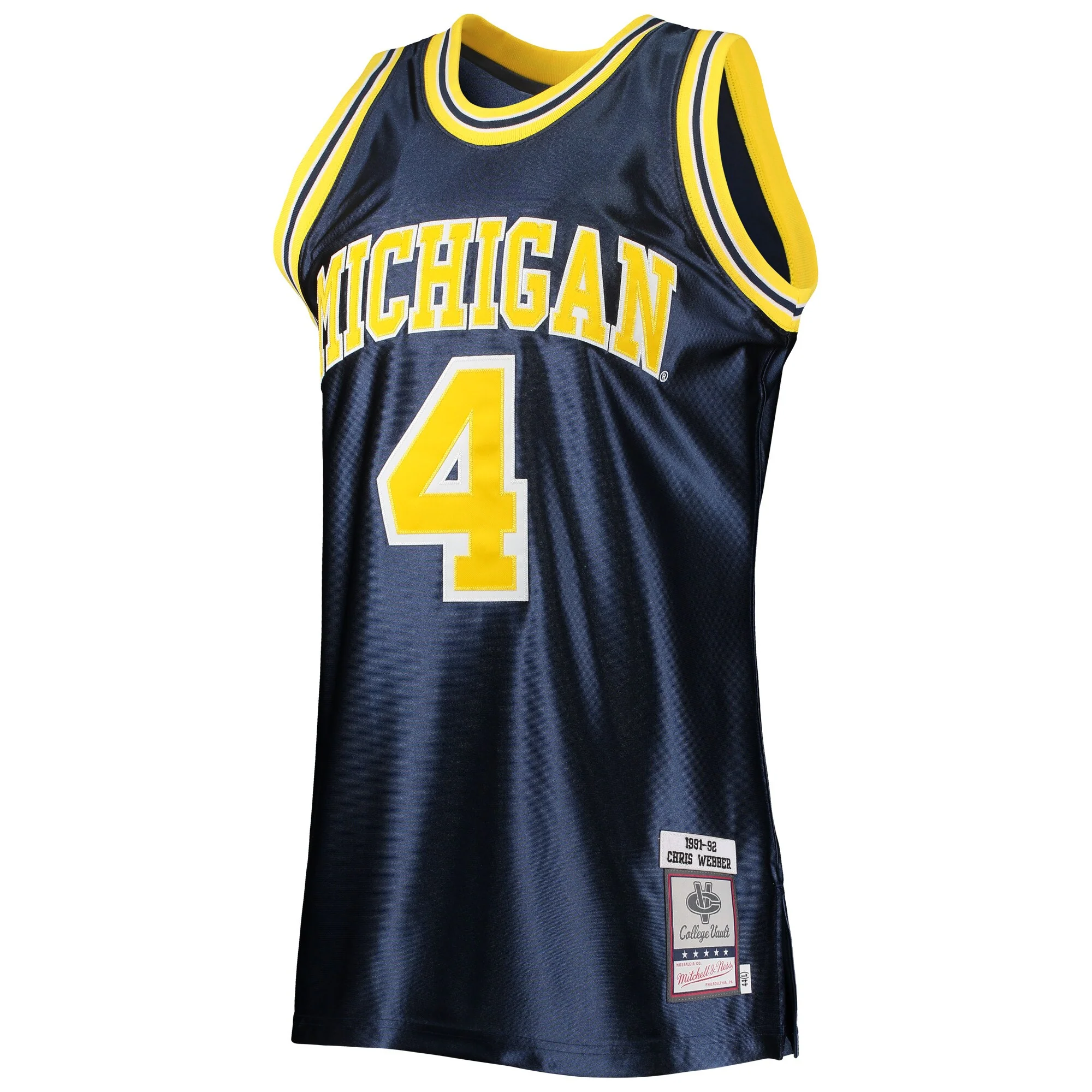 Chris Webber Michigan Wolverines Mitchell & Ness 1991-92 Authentic Throwback College Jersey - Navy
