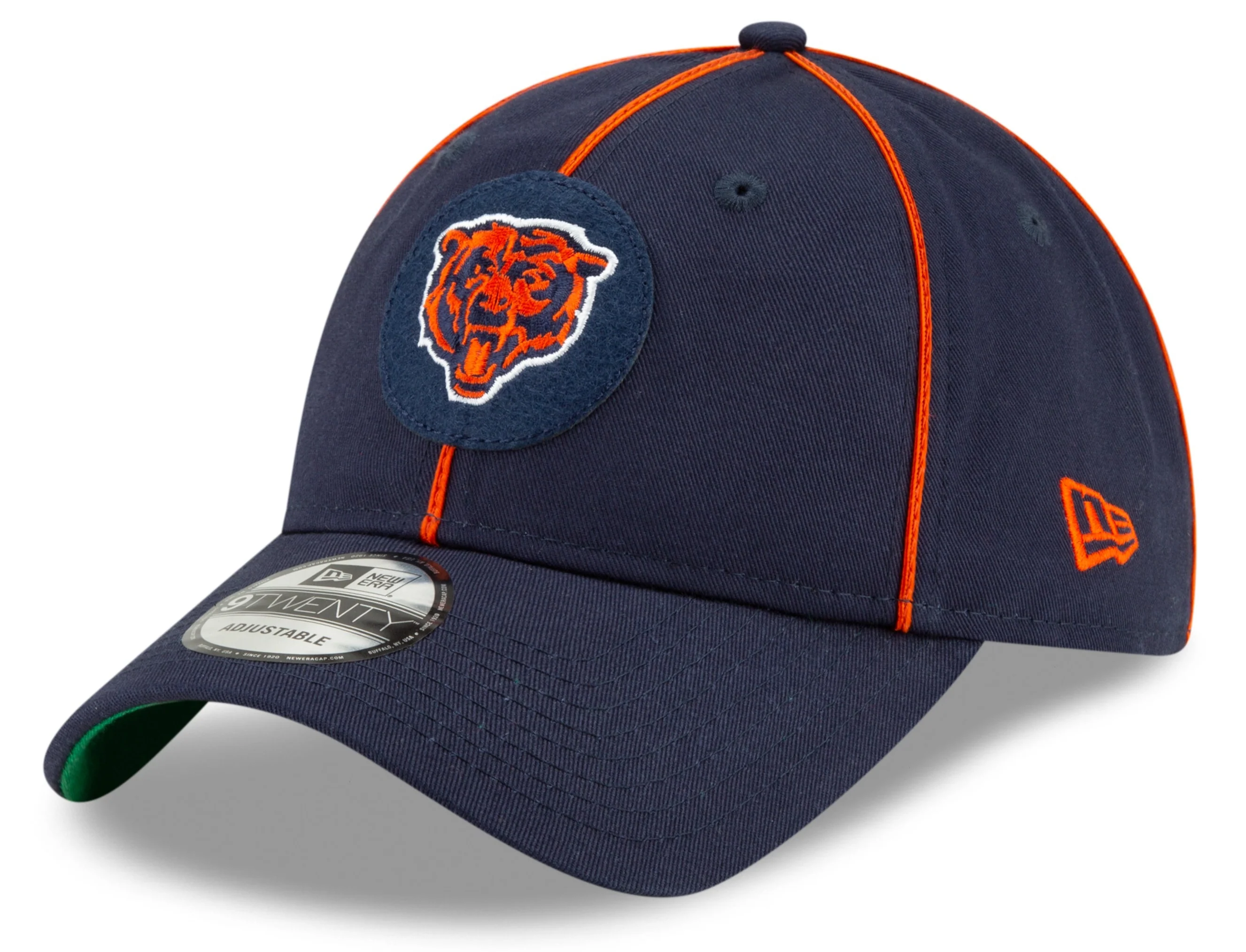 Chicago Bears 2019 Established Collection Sideline 1920 Home Bear Head Logo Navy 9TWENTY Adjustable Hat