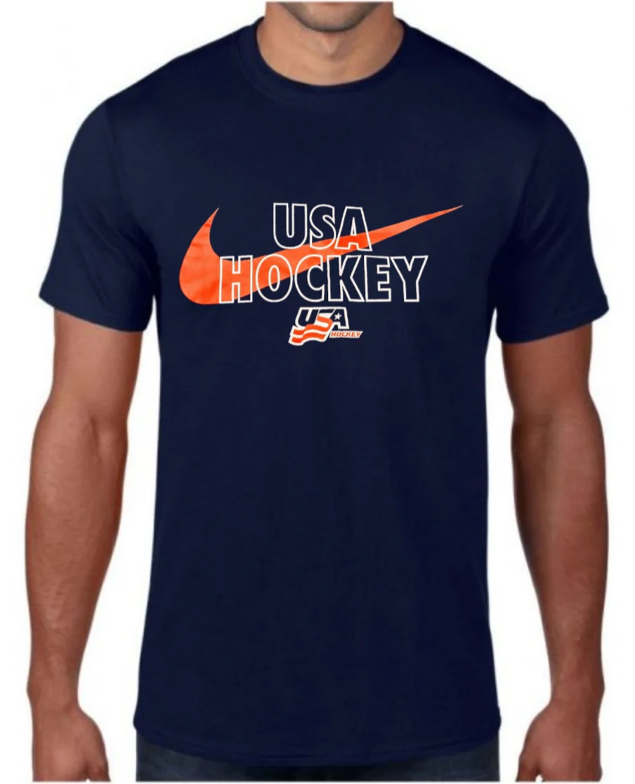 Nike Men's USA Hockey Cotton Dri-Fit Navy T-Shirt