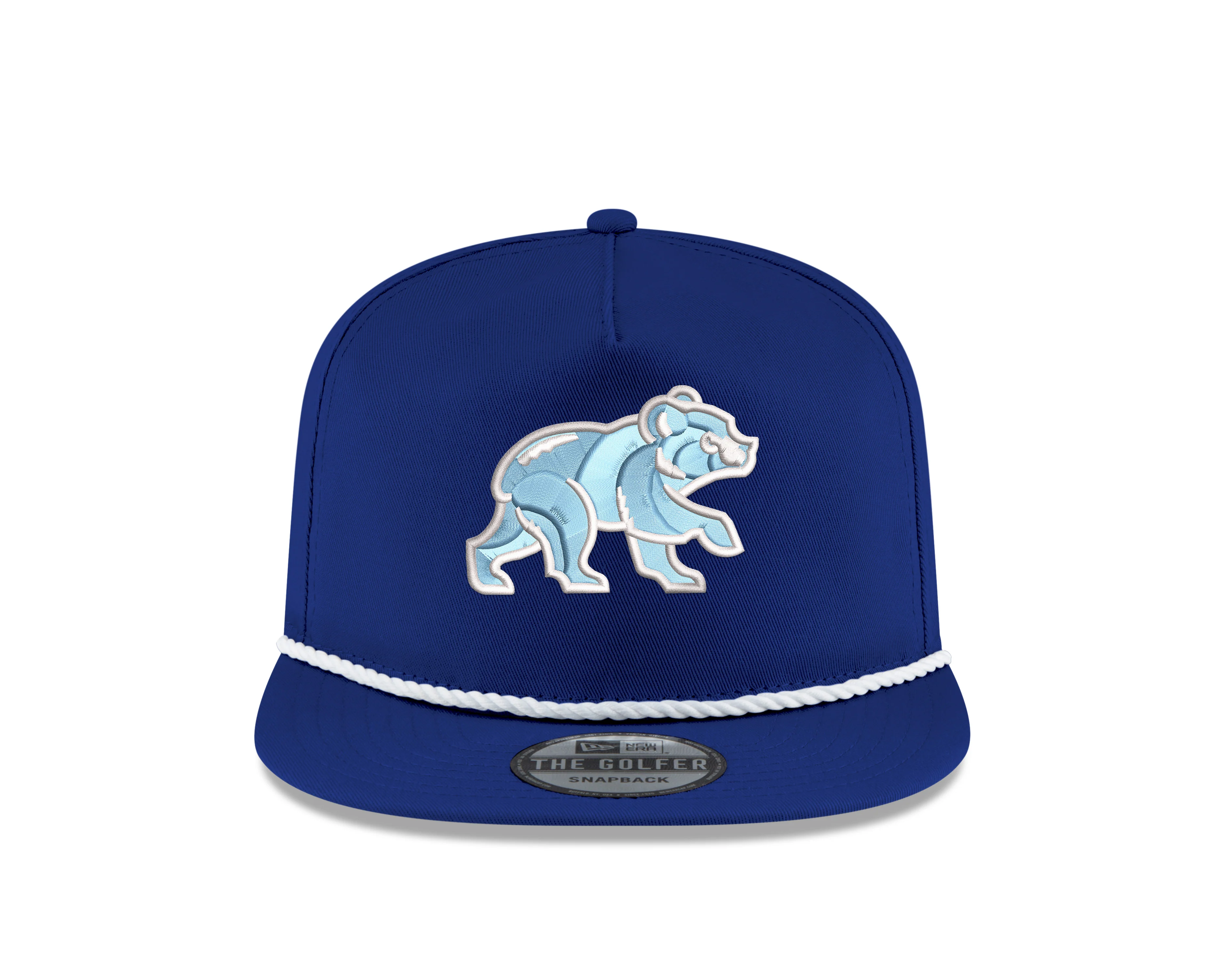 Chicago Cubs New Era Royal Blue Spring Training Bear Golfer Snapback Adjustable Hat