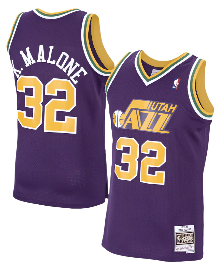 Men's Mitchell & Ness Karl Malone Utah Jazz 1991-92 Road Purple Swingman Jersey