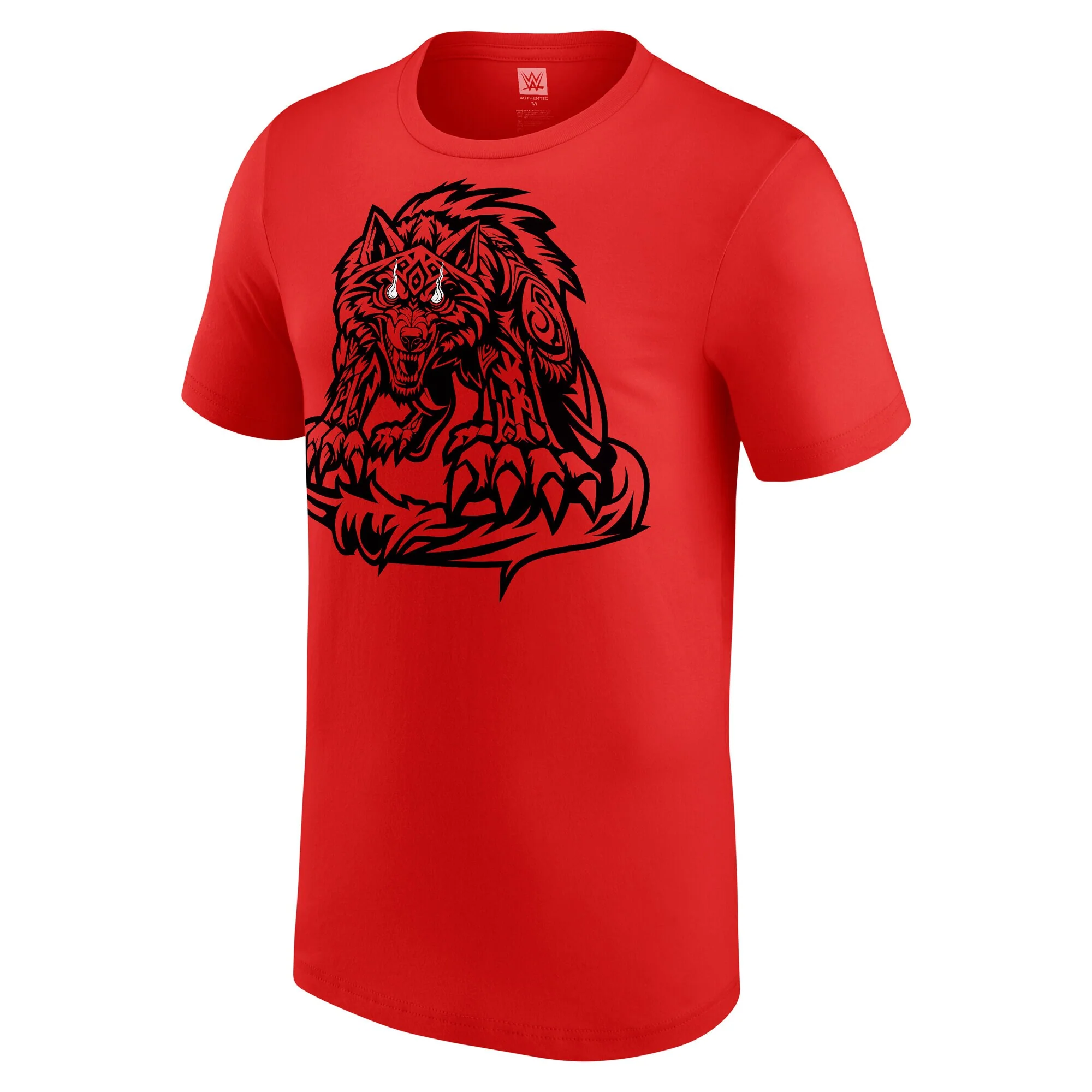 Men's WWE Jacob Fatu Tribal Wolf Red T-Shirt