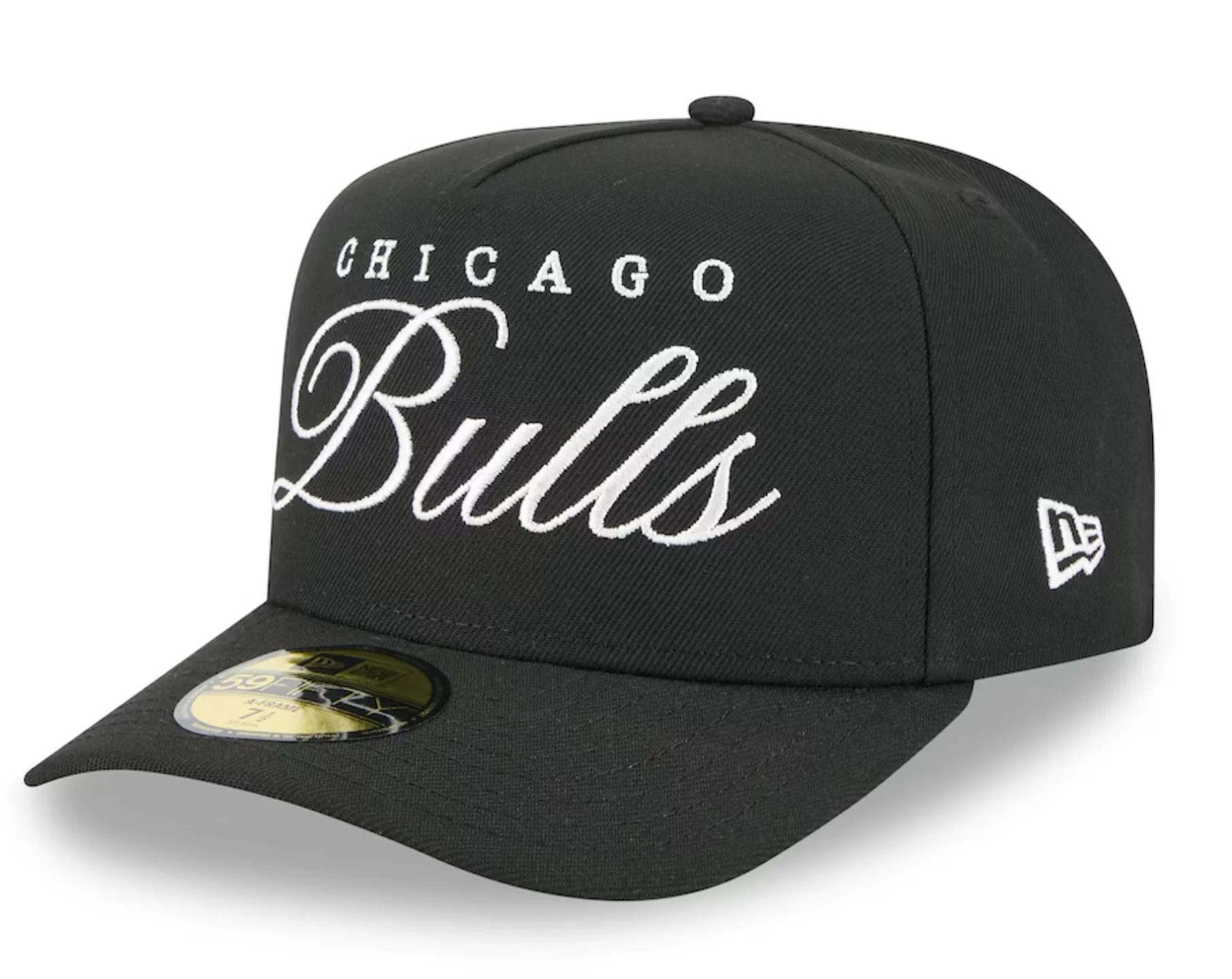 Men's Chicago Bulls New Era Black 2025 NBA Draft A-Frame 59FIFTY Fitted Hat
