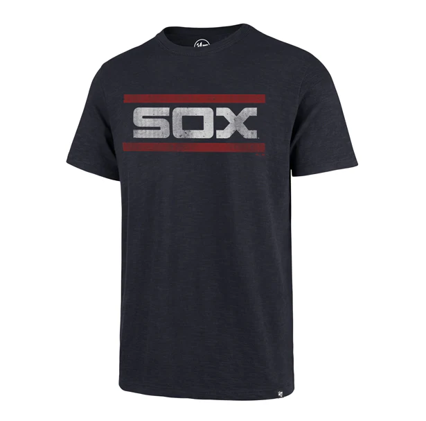47 Brand Men's Chicago White Sox Cooperstown Collection MLB Navy Grit Scrum T-Shirt
