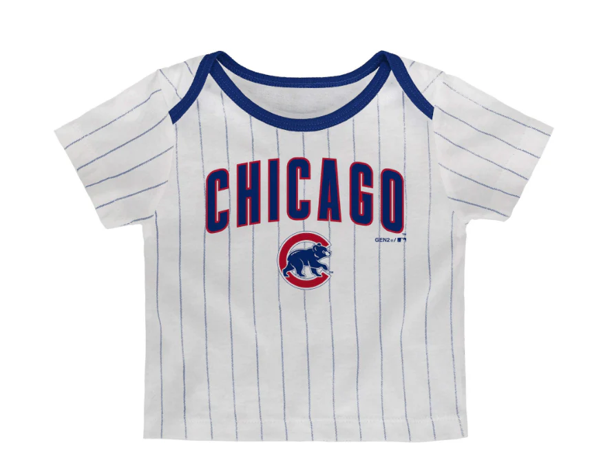 Newborn/Infant MLB Chicago Cubs Batboy Short Sleeve Tee & Diaper Set