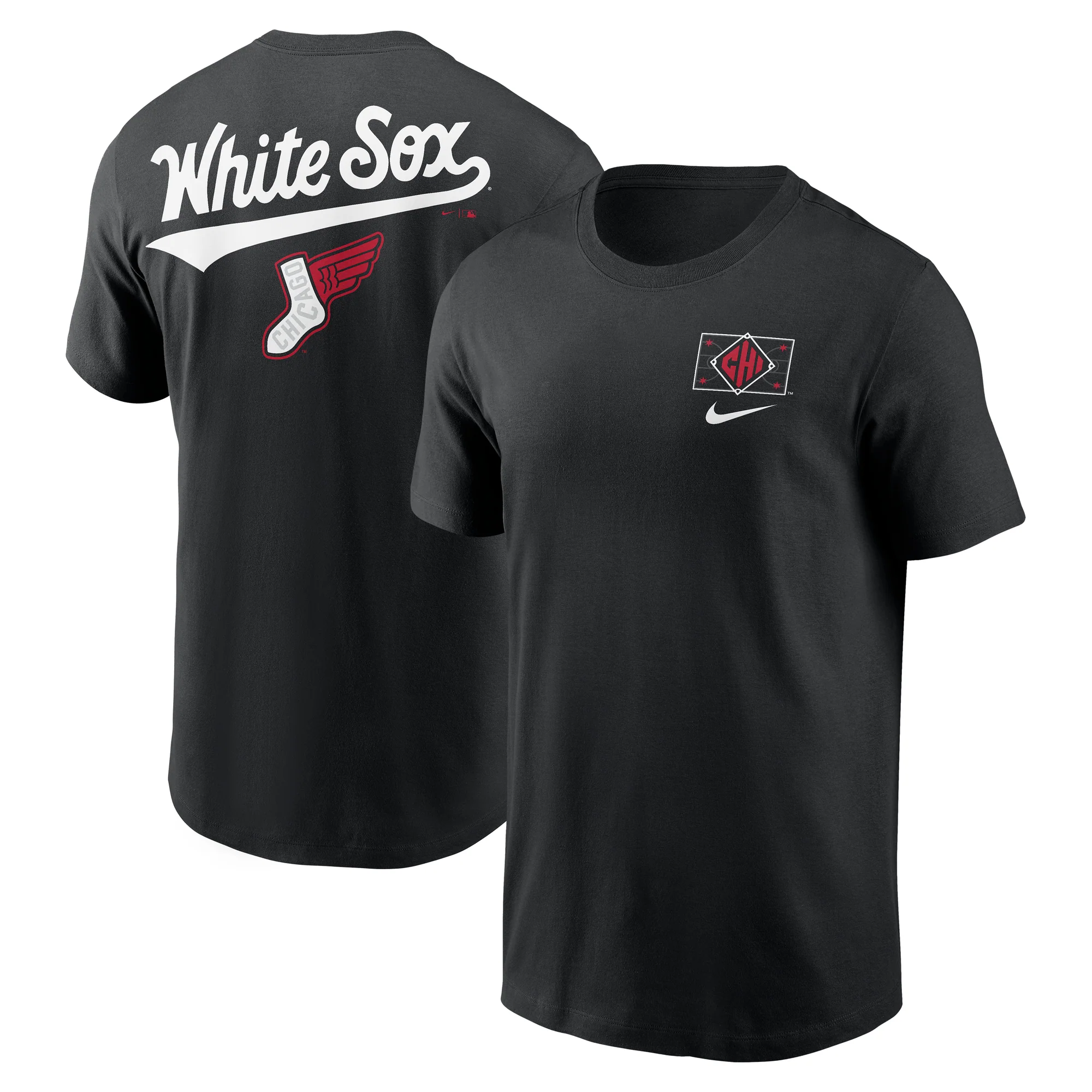 Nike Men's Chicago White Sox 2025 City Connect Black 2-Hit T-Shirt