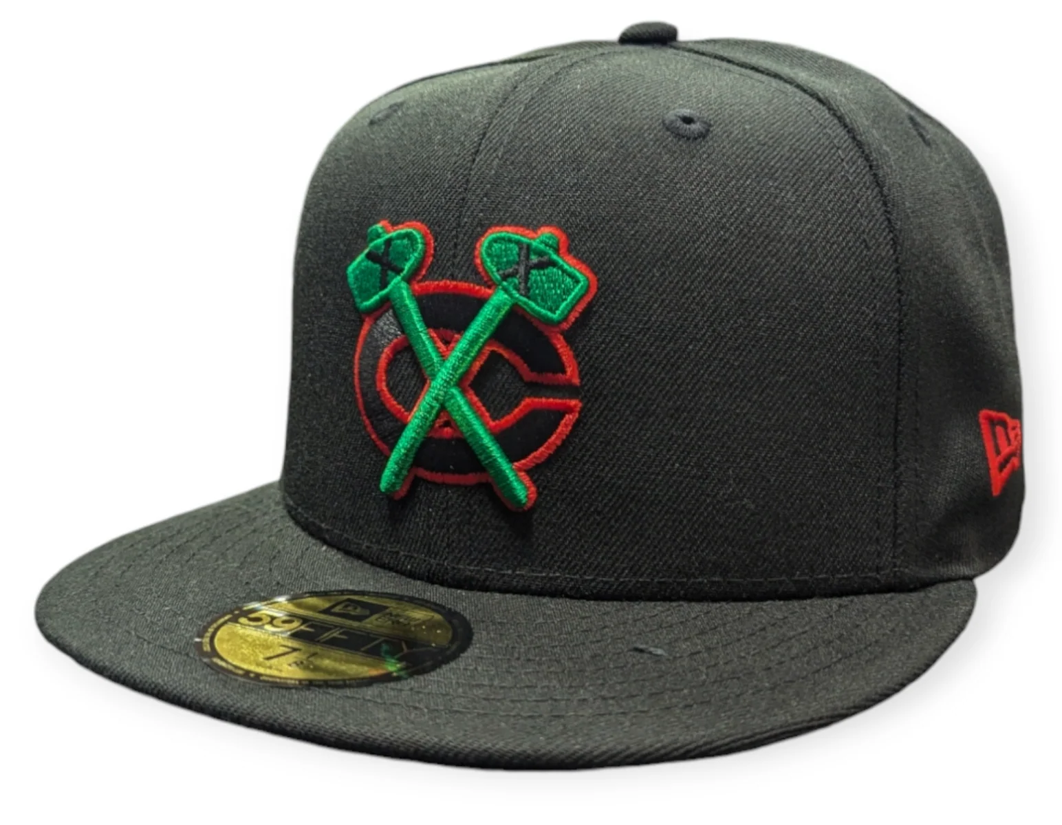 Chicago Blackhawks New Era Black Reverse OTC 59FIFTY Fitted Hat