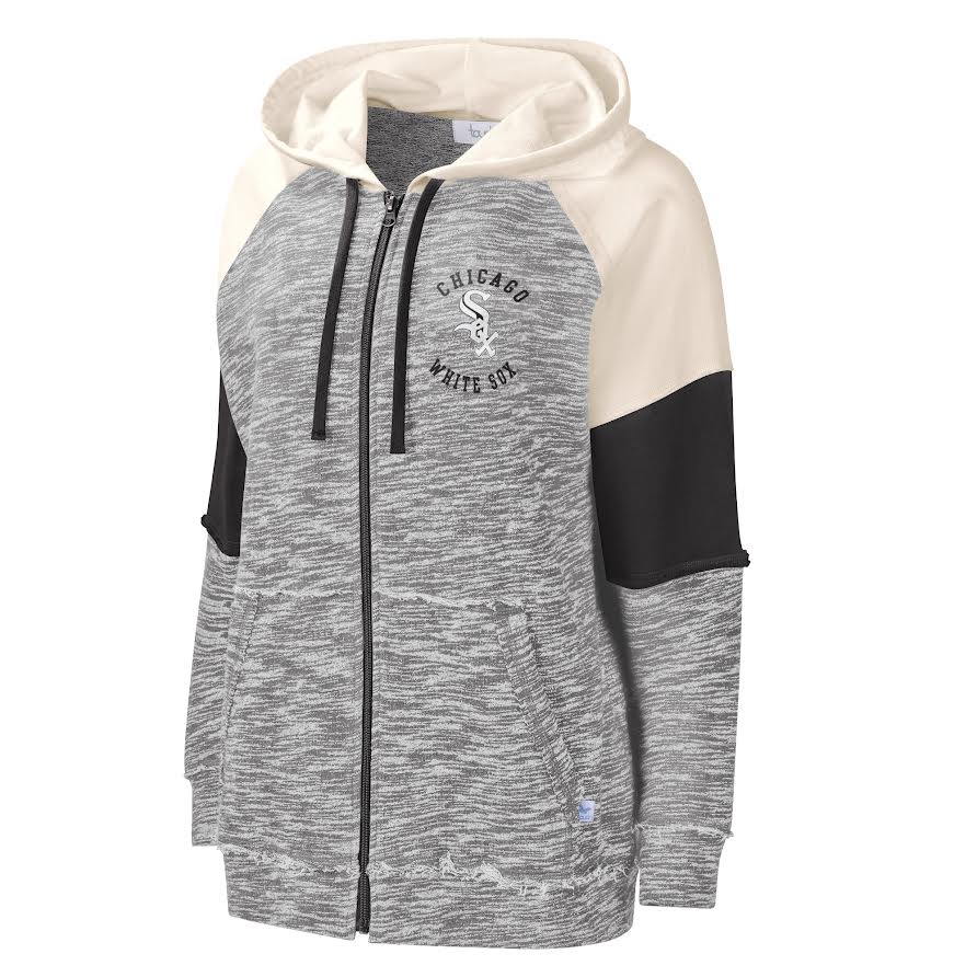 Women's Chicago White Sox Touch Full Zip Gray and Cream Hoodie