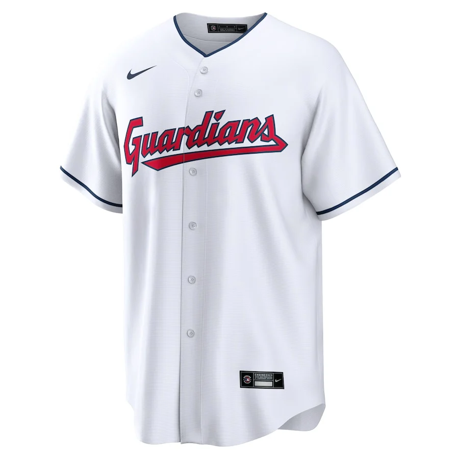 Men's Nike Cleveland Guardians White Home Replica Jersey