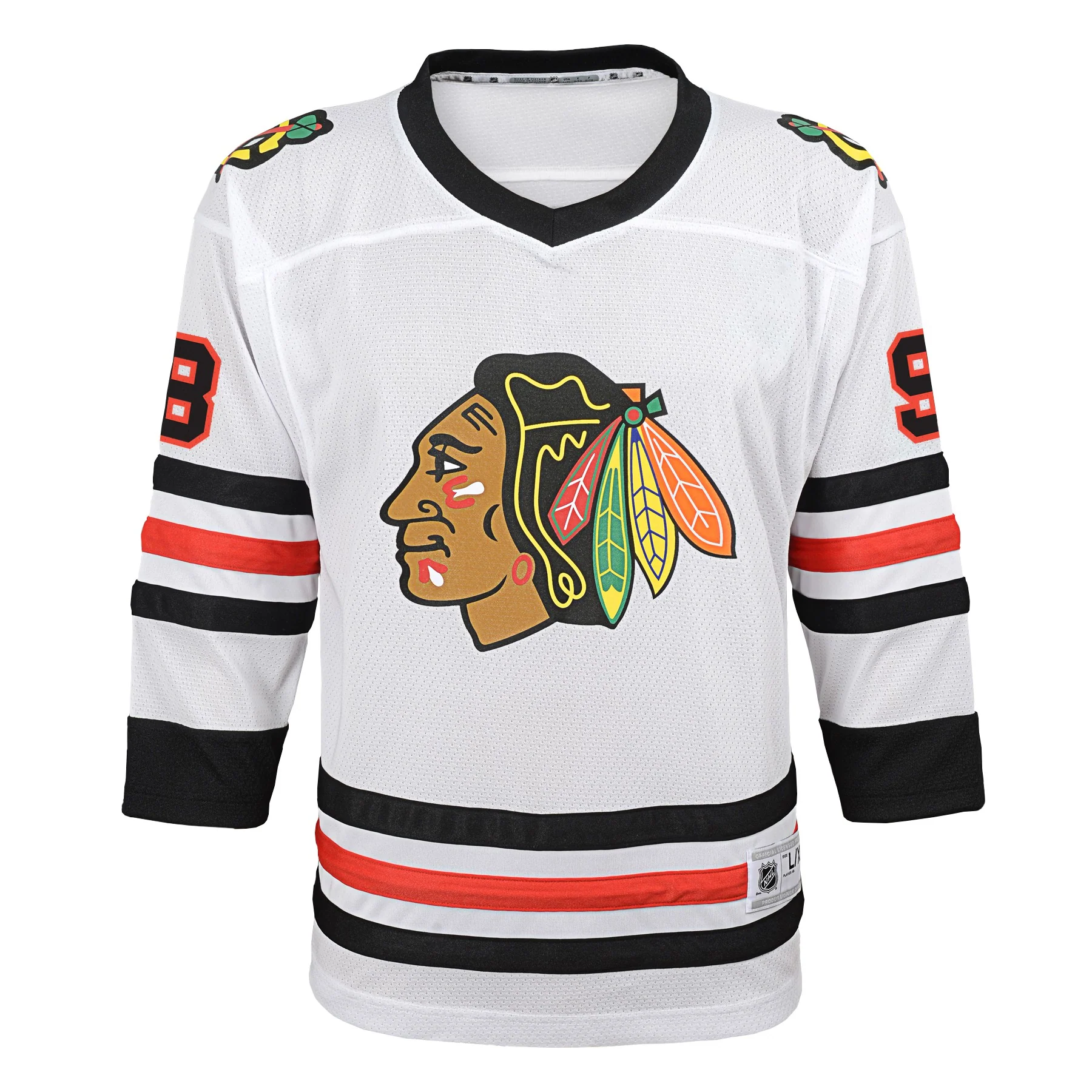 Youth Connor Bedard Chicago Blackhawks White Away Replica Jersey