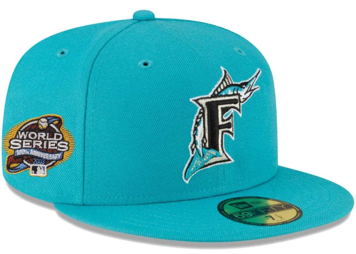 Men's Florida Marlins 2003 World Series Teal 59FIFTY Fitted Hat