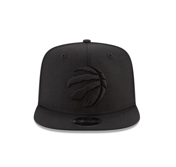 Men's Toronto Raptors New Era Black On Black Color Pack 9FIFTY Snapback Hat