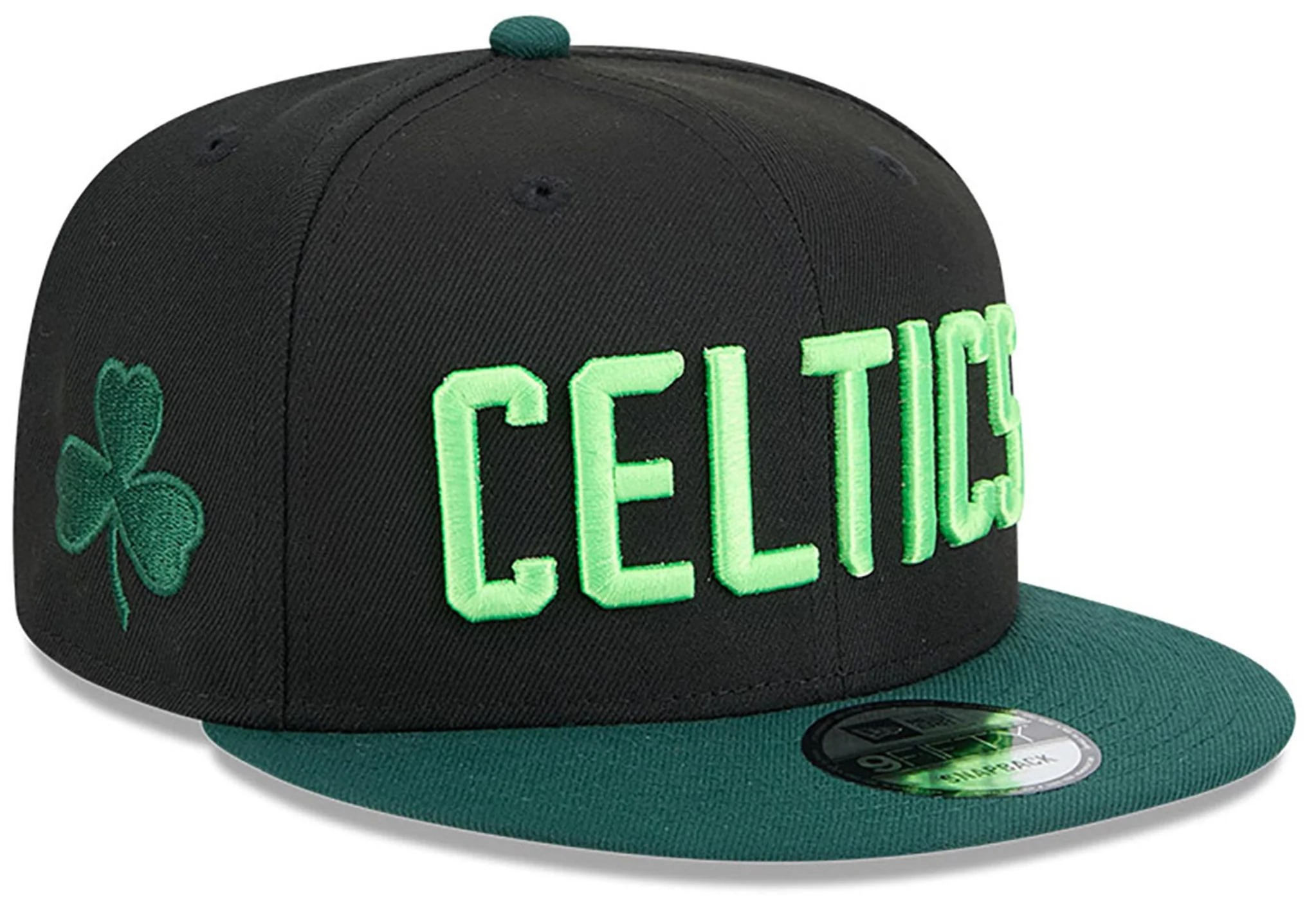Boston Celtics New Era 2024 City Edition Black/Green 9FIFTY Adjustable Hat