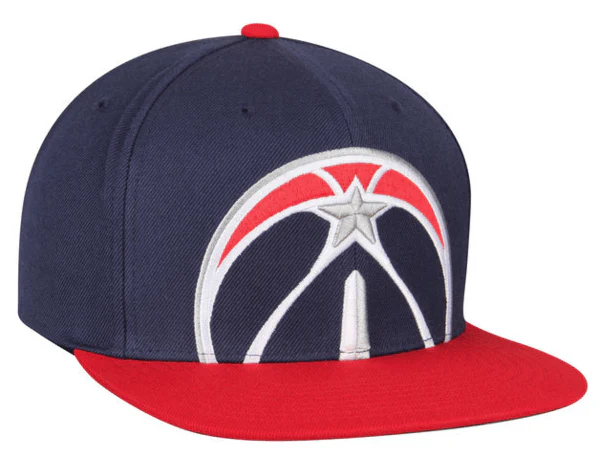 NBA Washington Wizards Mitchell & Ness Cropped XL Logo Adjustable Snapback Hat