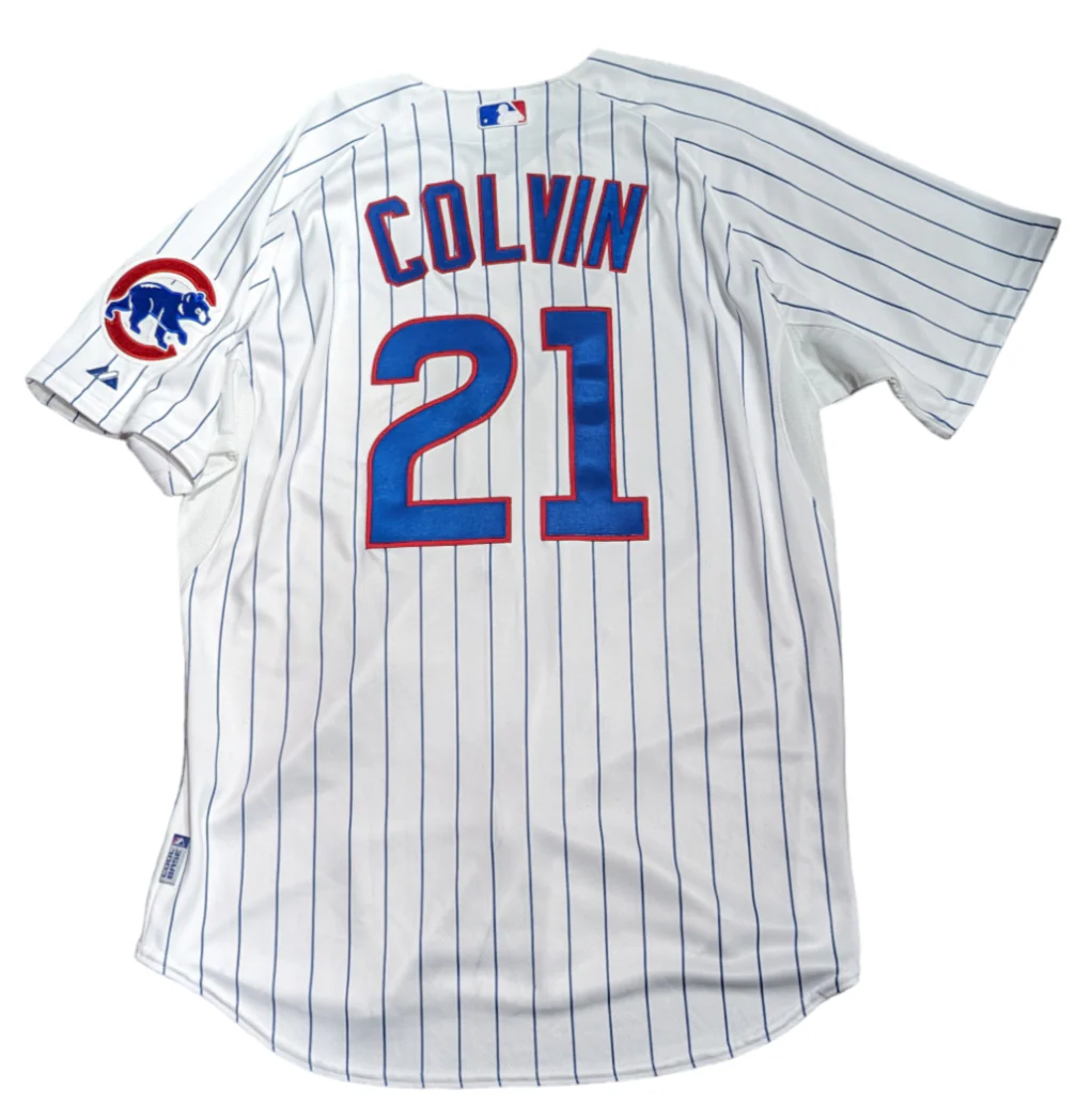 Men's Chicago Cubs Authentic Tyler Colvin Home Cool Base Jersey By Majestic