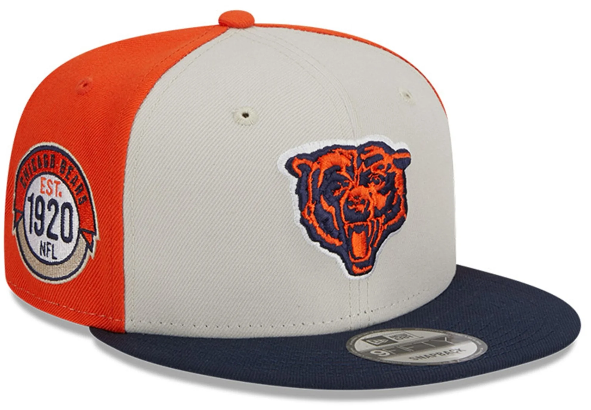 Men's Chicago Bears Historic Team Color NFL 9FIFTY Snapback Adjustable Hat