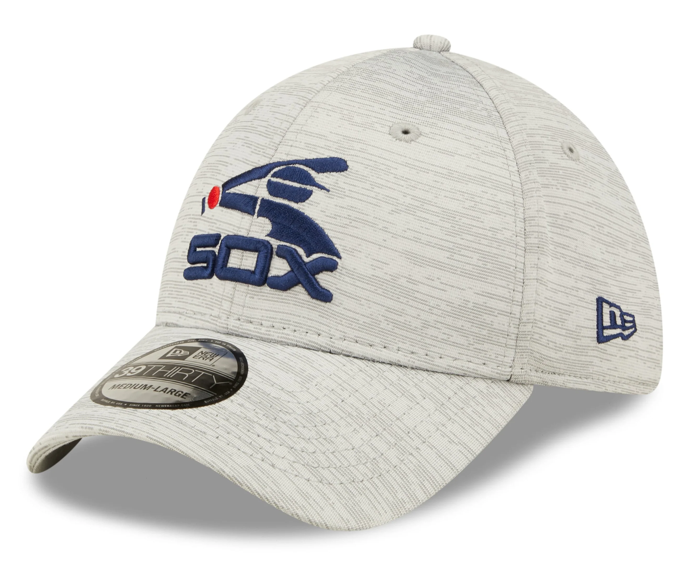Chicago White Sox Cooperstown Distinct New Era Gray 39THIRTY Performance Flex Fit Hat