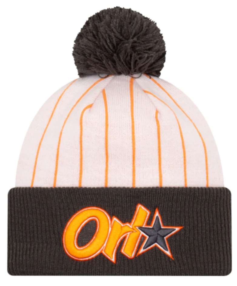Men's Orlando Magic New Era Brown/Orange 2020/21 City Edition Pom Cuffed Knit Hat