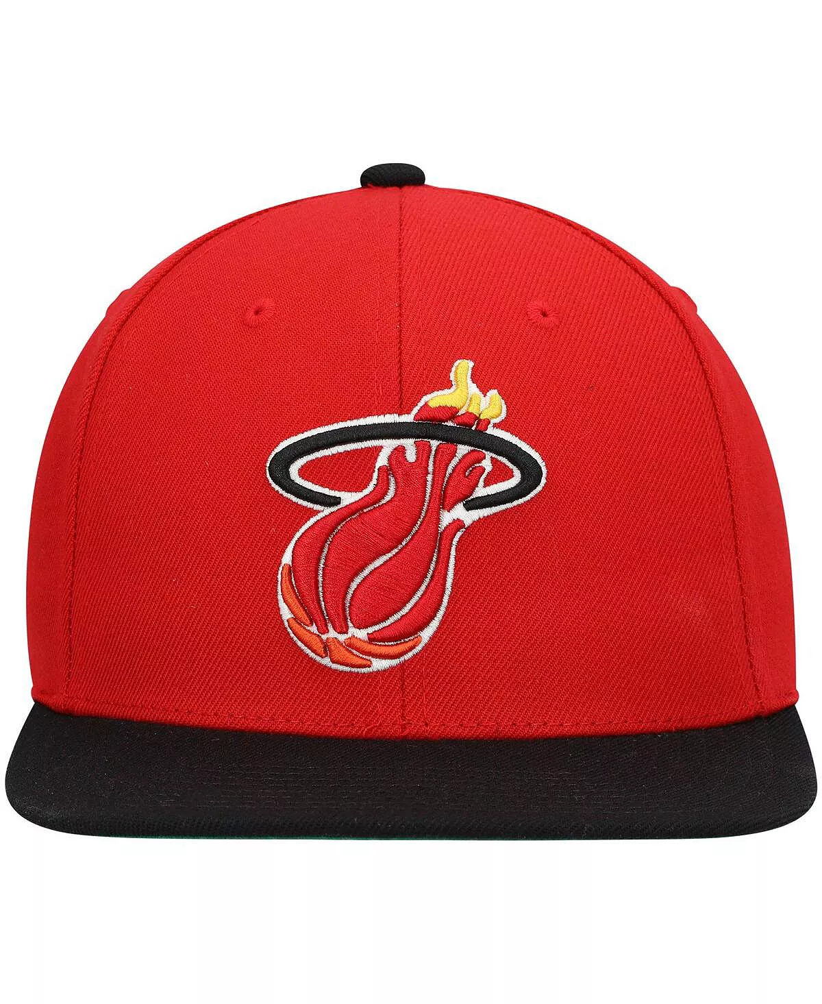 Men's Miami Heat Mitchell & Ness 2-Tone 2.0 Snapback Hat-Red/Black