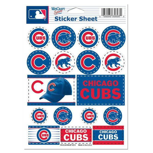 Chicago Cubs Vinyl Sticker Sheet 5