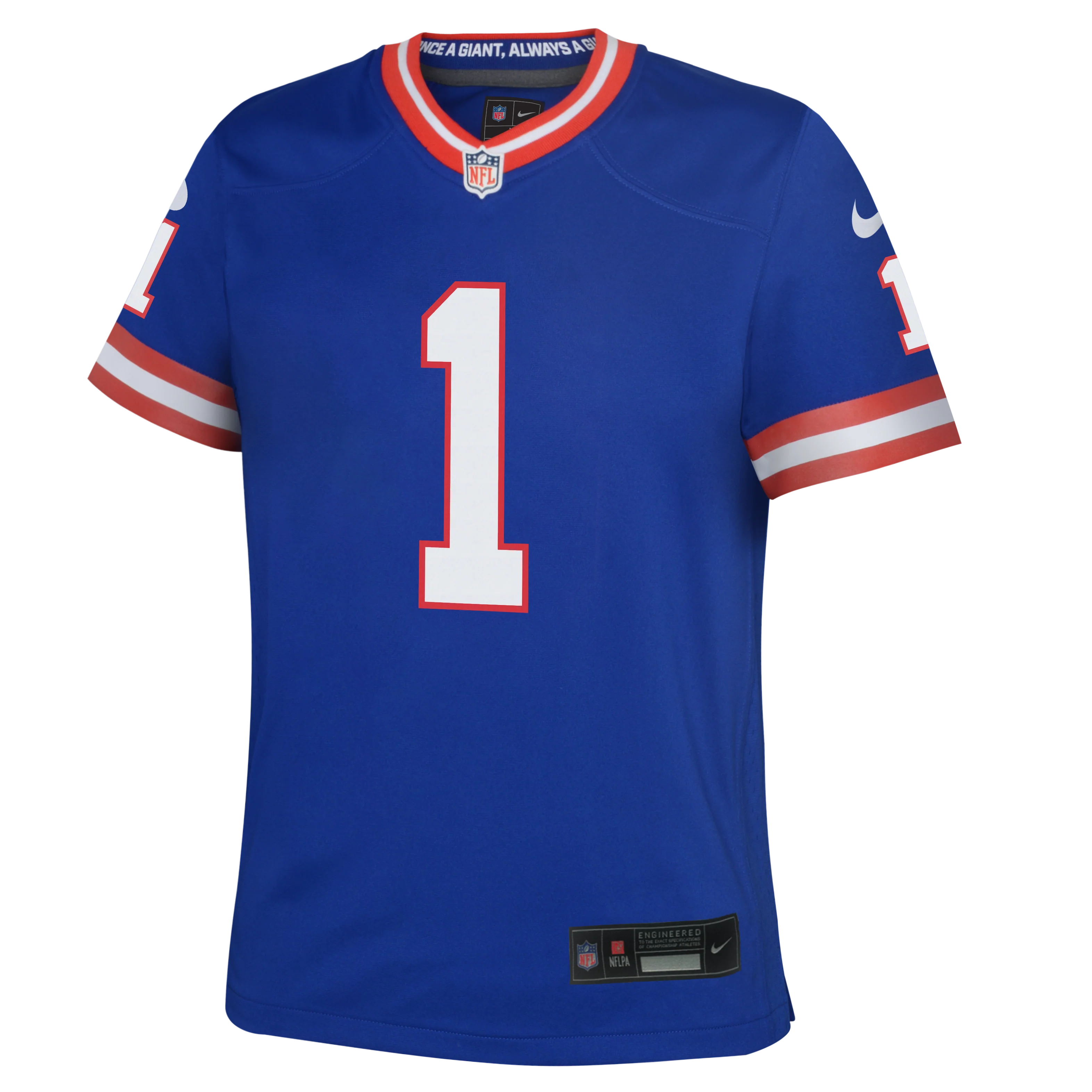 Youth Malik Nabers New York Giants ALTERNATE Red/Blue Nike Game Jersey