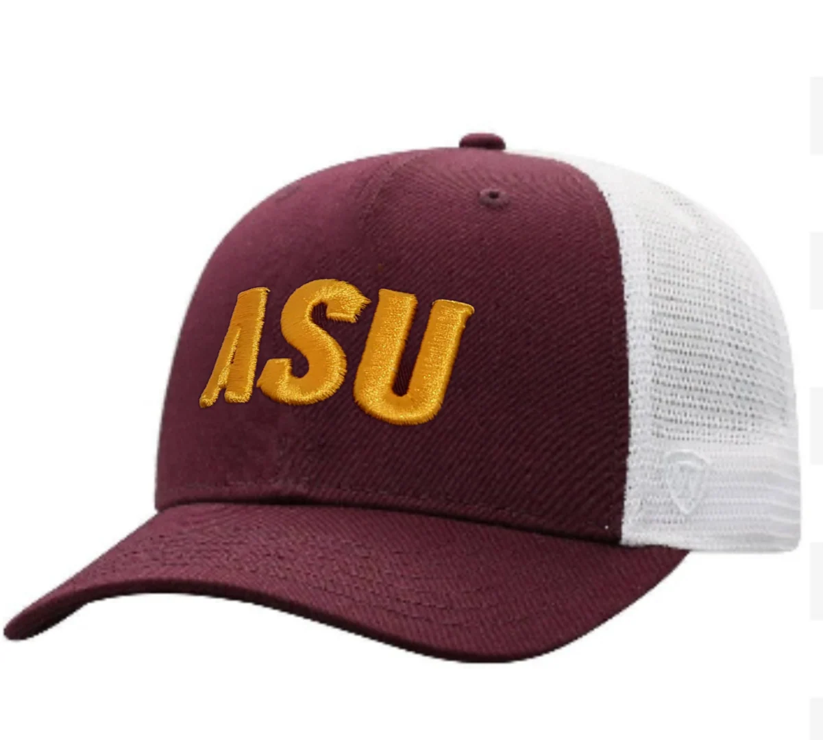 Men's Arizona State Sun Devils ASU Top of the World Victory Maroon/White Trucker Snapback Hat