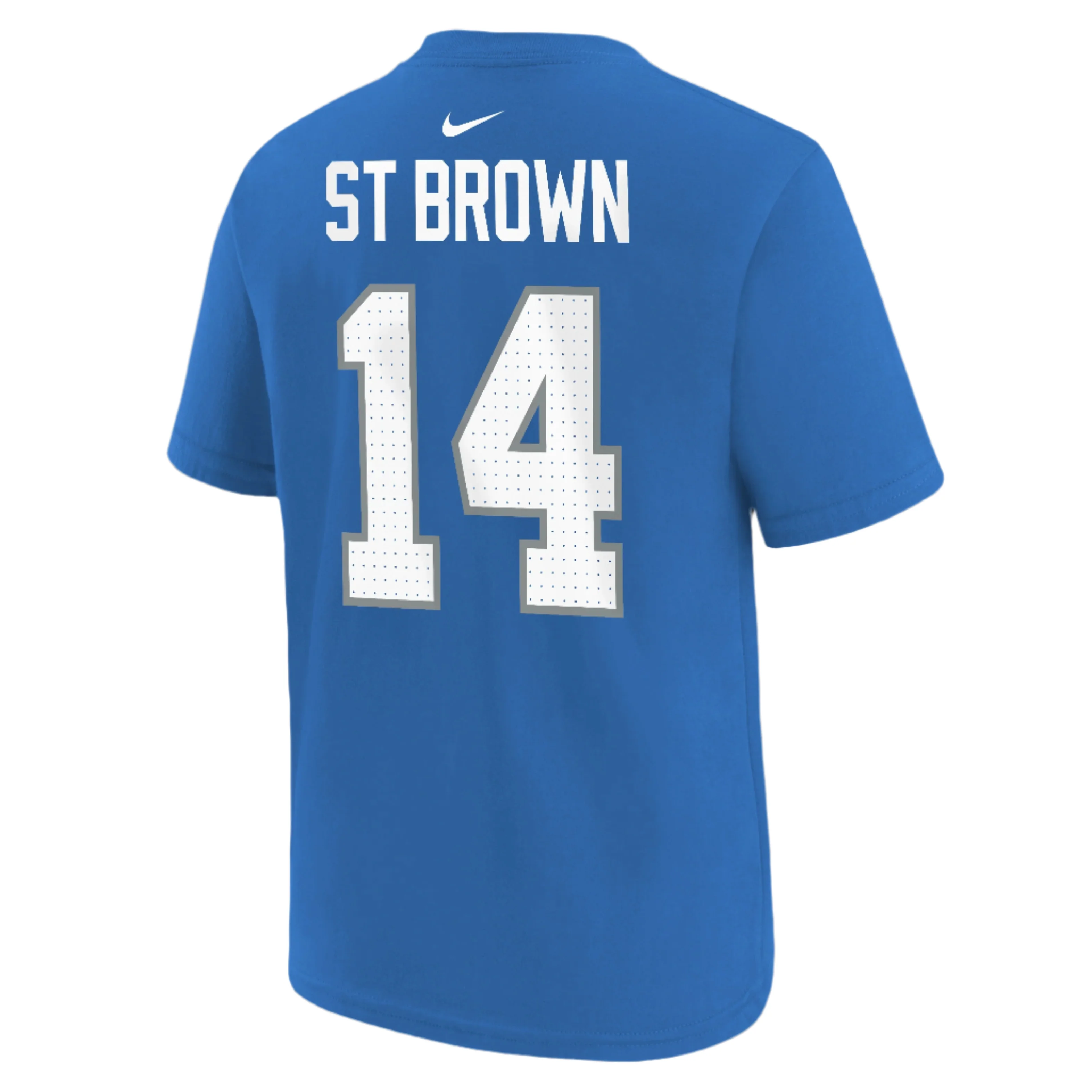Youth Amon St. Brown Detroit Lions Nike Blue FUSE Name & Number T-Shirt