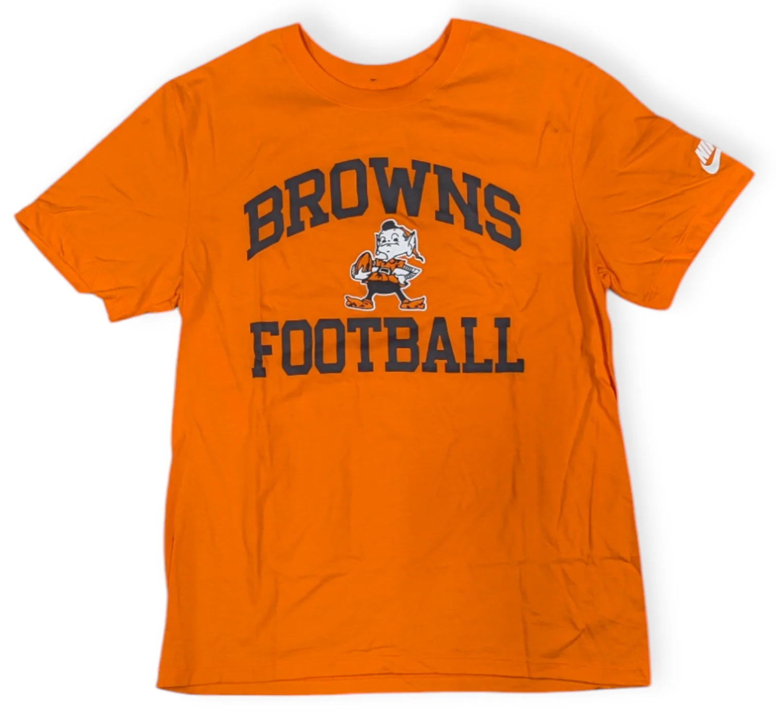 Men's Cleveland Browns Orange Throwback Logo Essential Tee