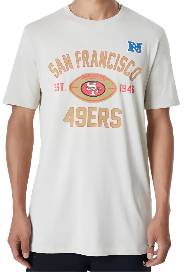 Men's San Francisco 49ers Stone 2024 Historic New Era Tee