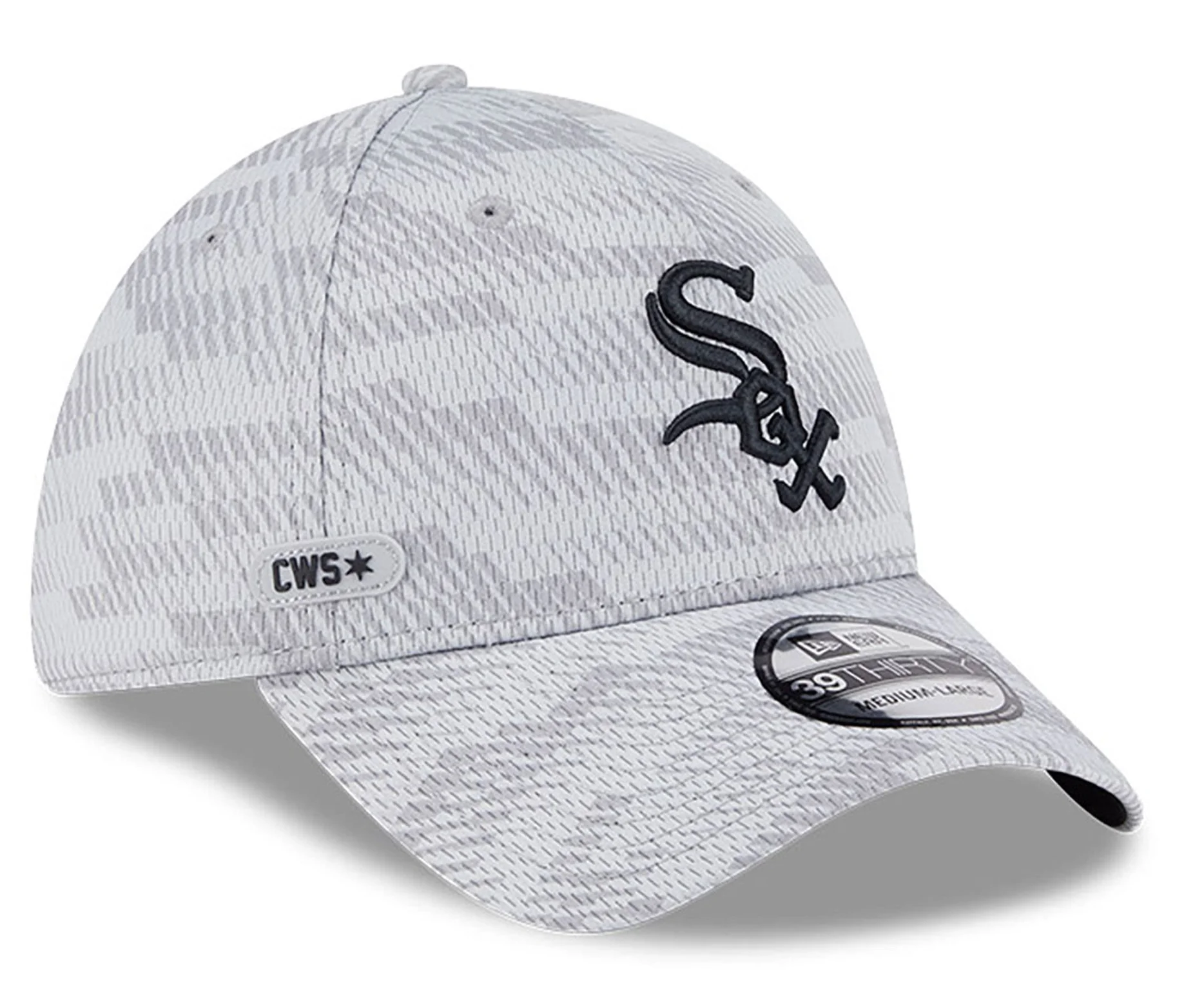 Chicago White Sox Gray 2025 Clubhouse New Era 39THIRTY Flex Hat