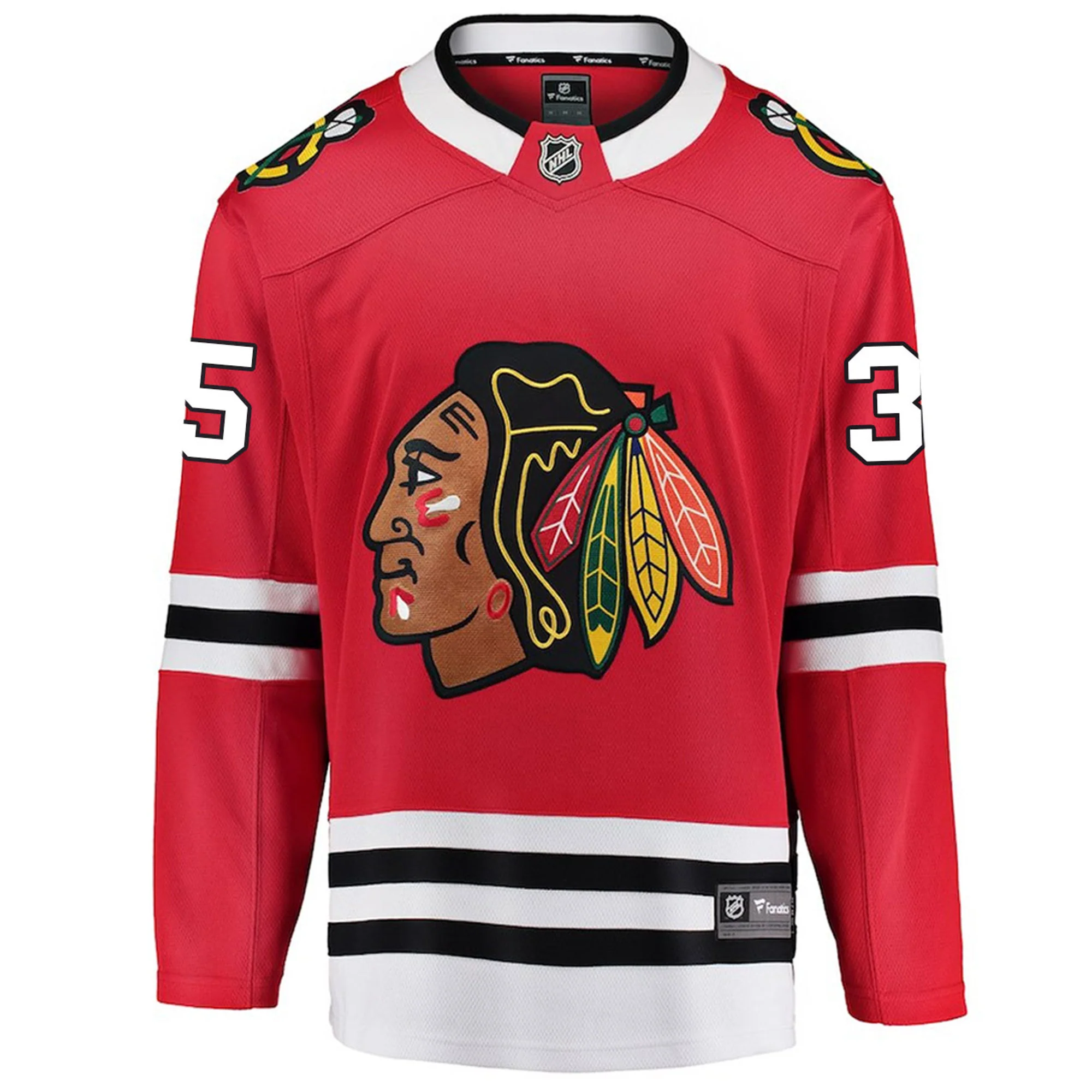 Men's Tony Esposito Chicago Blackhawks Red Home Premium Twill Fanatics Breakaway Replica Jersey