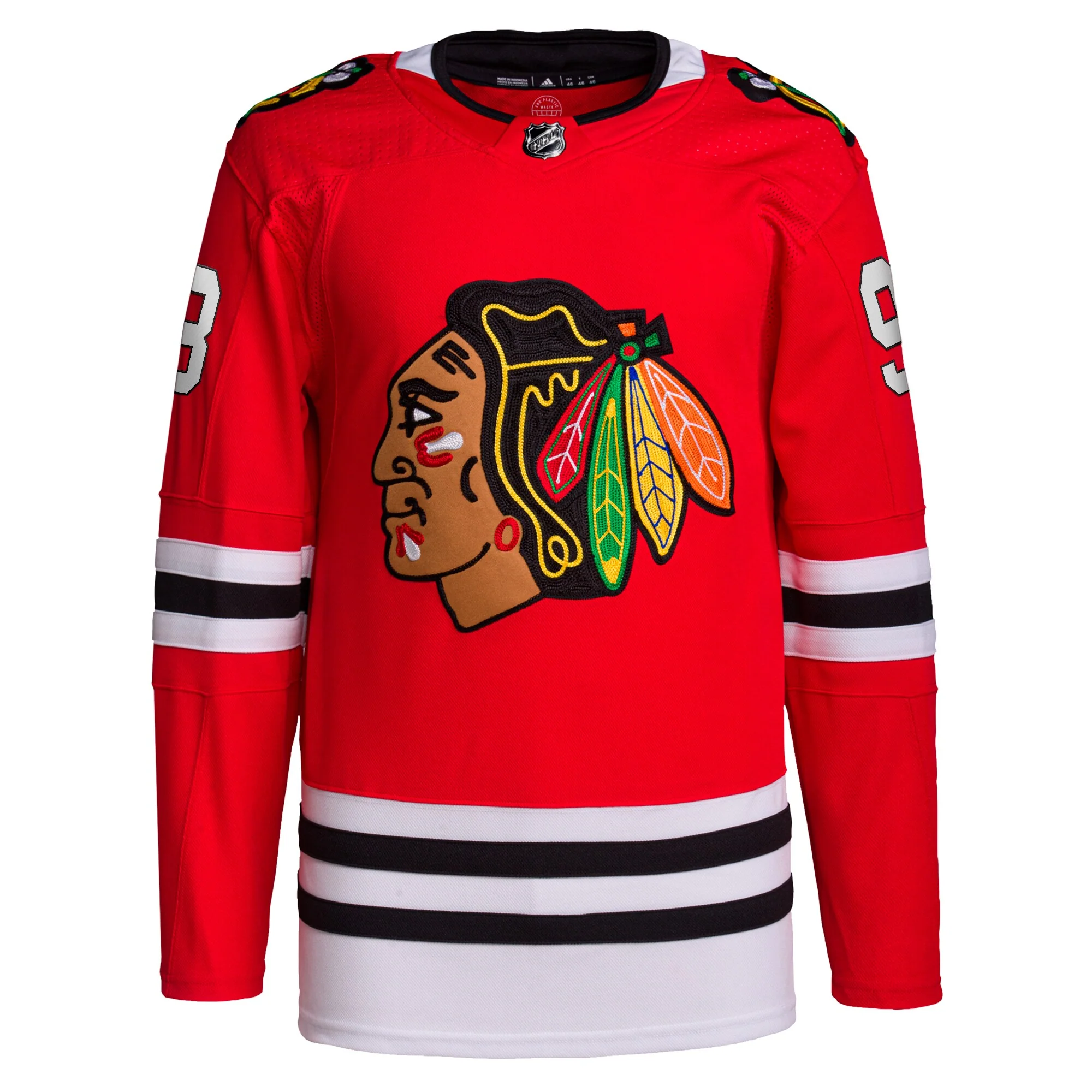 Men's Connor Bedard Chicago Blackhawks Adidas Red Home Primegreen Authentic Pro Jersey