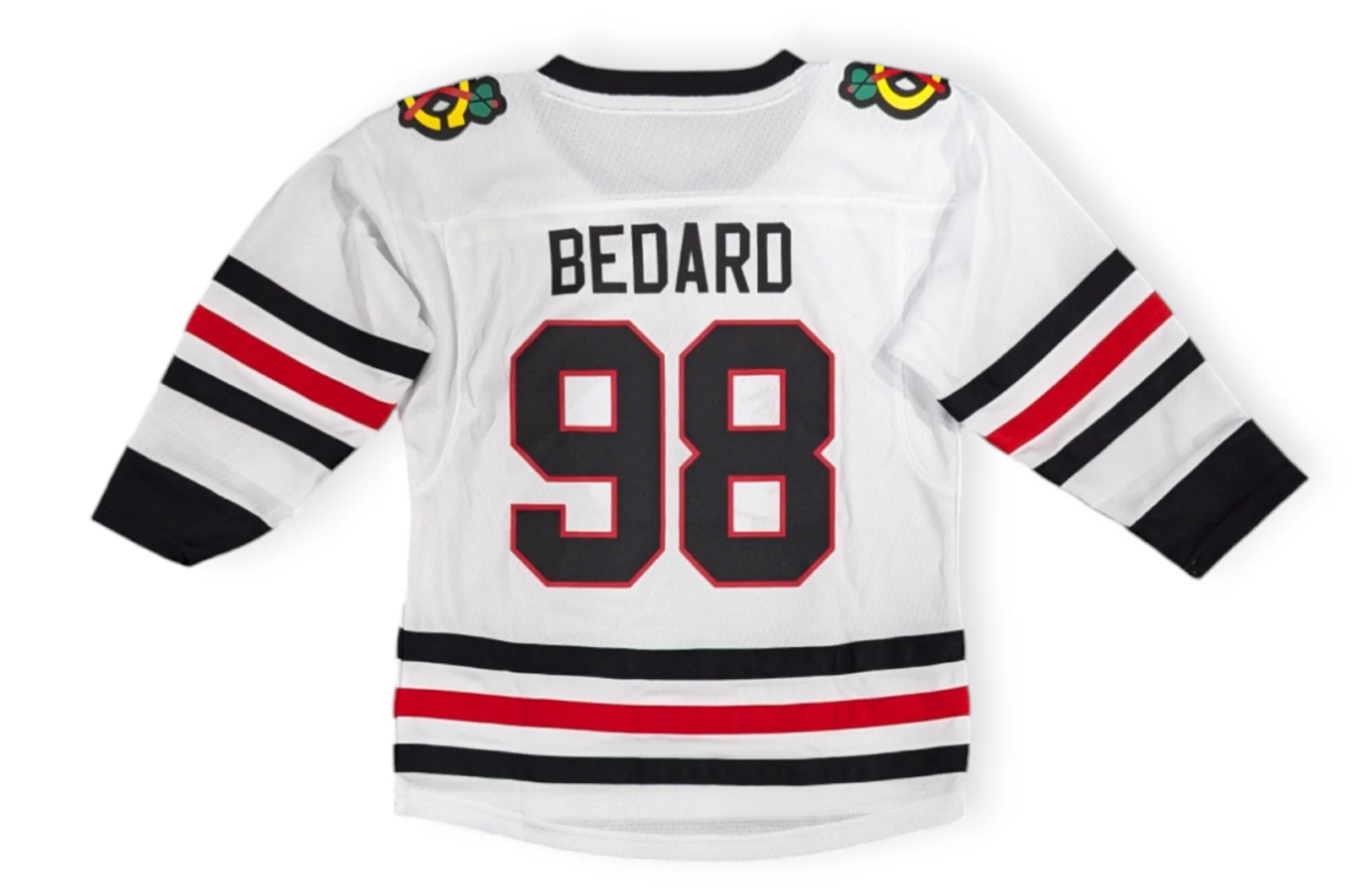 Infant Connor Bedard Chicago Blackhawks White Away Replica Jersey