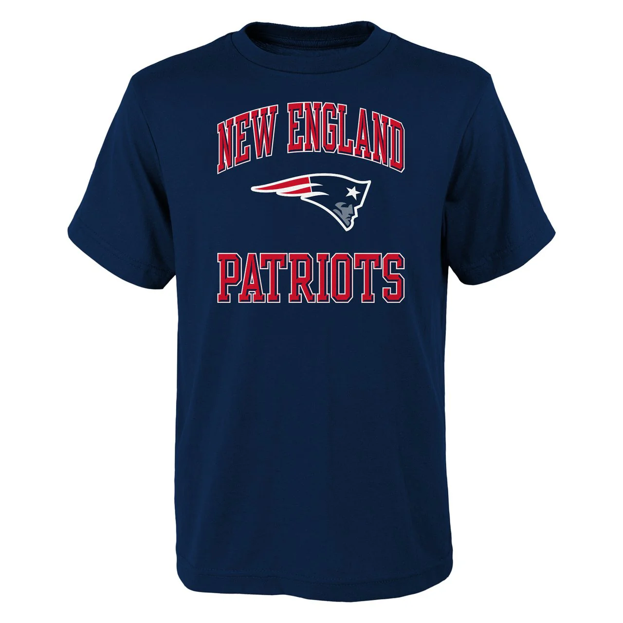 Youth New England Patriots Navy Ovation Short Sleeve Tee
