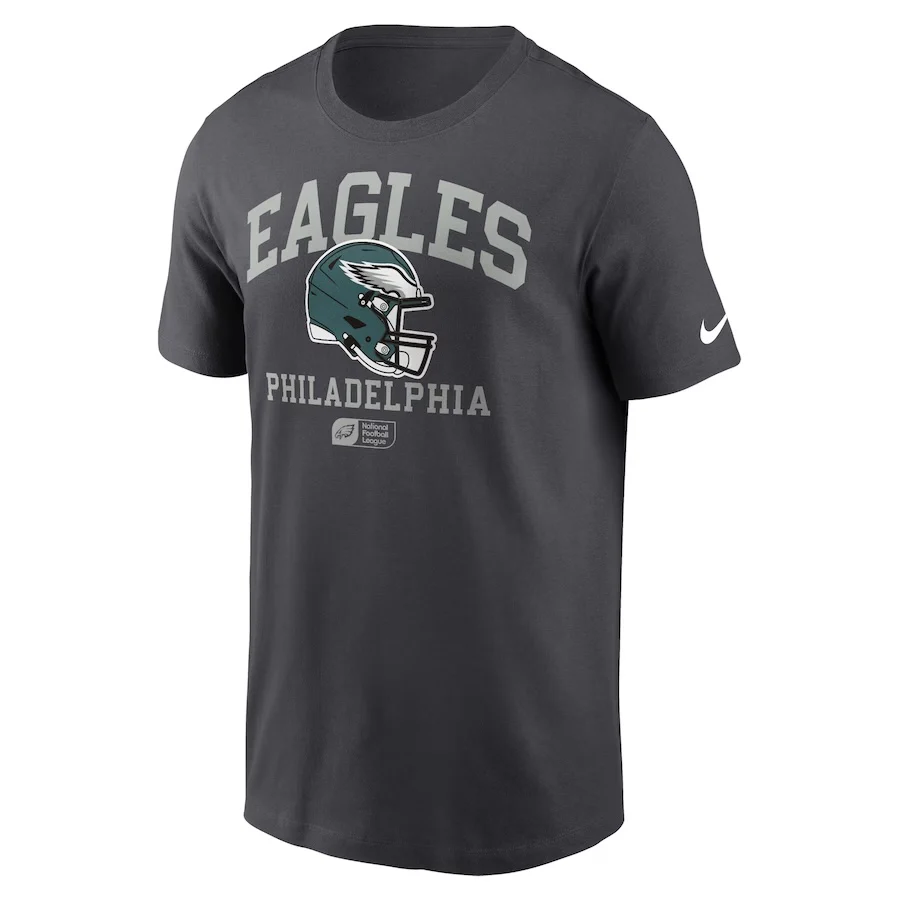 Men's Nike Anthracite Philadelphia Eagles Helmet Essential T-Shirt