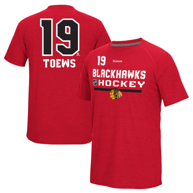 Child Chicago Blackhawks Jonathan Toews Reebok Red Freeze Speedwick Name & Number T-Shirt