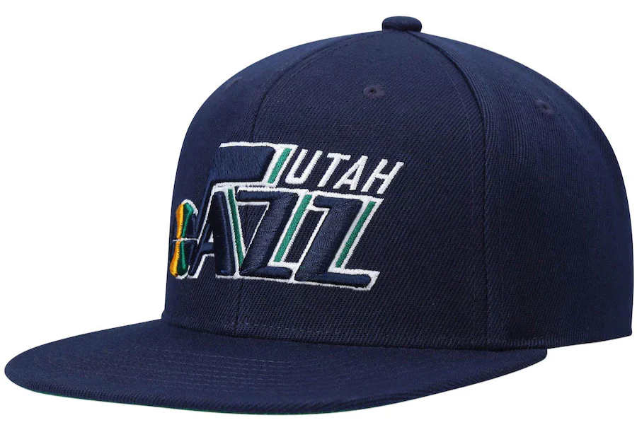 Men's Mitchell & Ness Utah Jazz NBA Core Basic Navy Snapback Hat