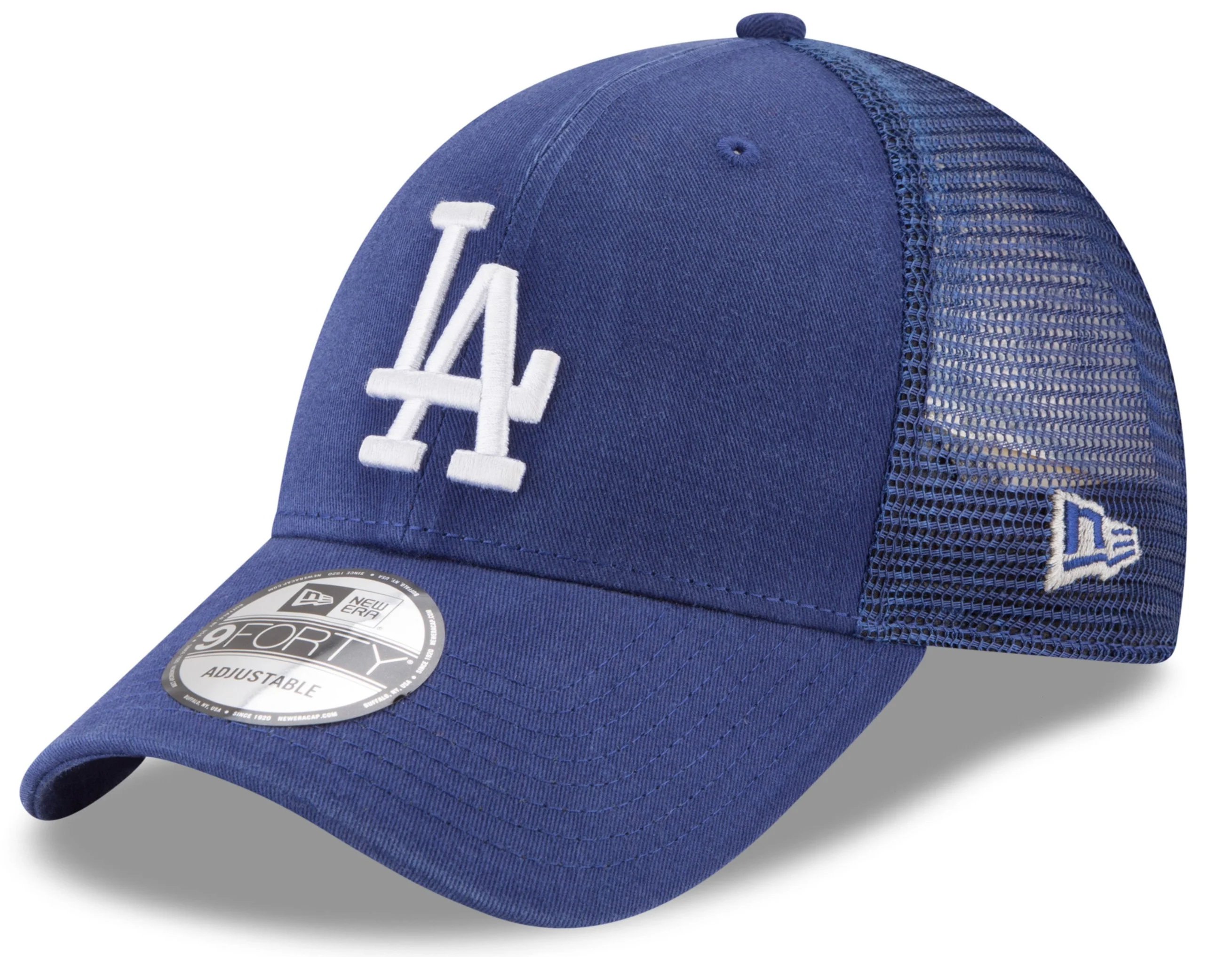 Los Angeles Dodgers New Era Royal Blue 9FORTY Trucker Adjustable Hat