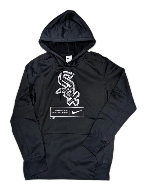 Men's Chicago White Sox Nike Therma Season Pattern Pullover Hoodie - Black