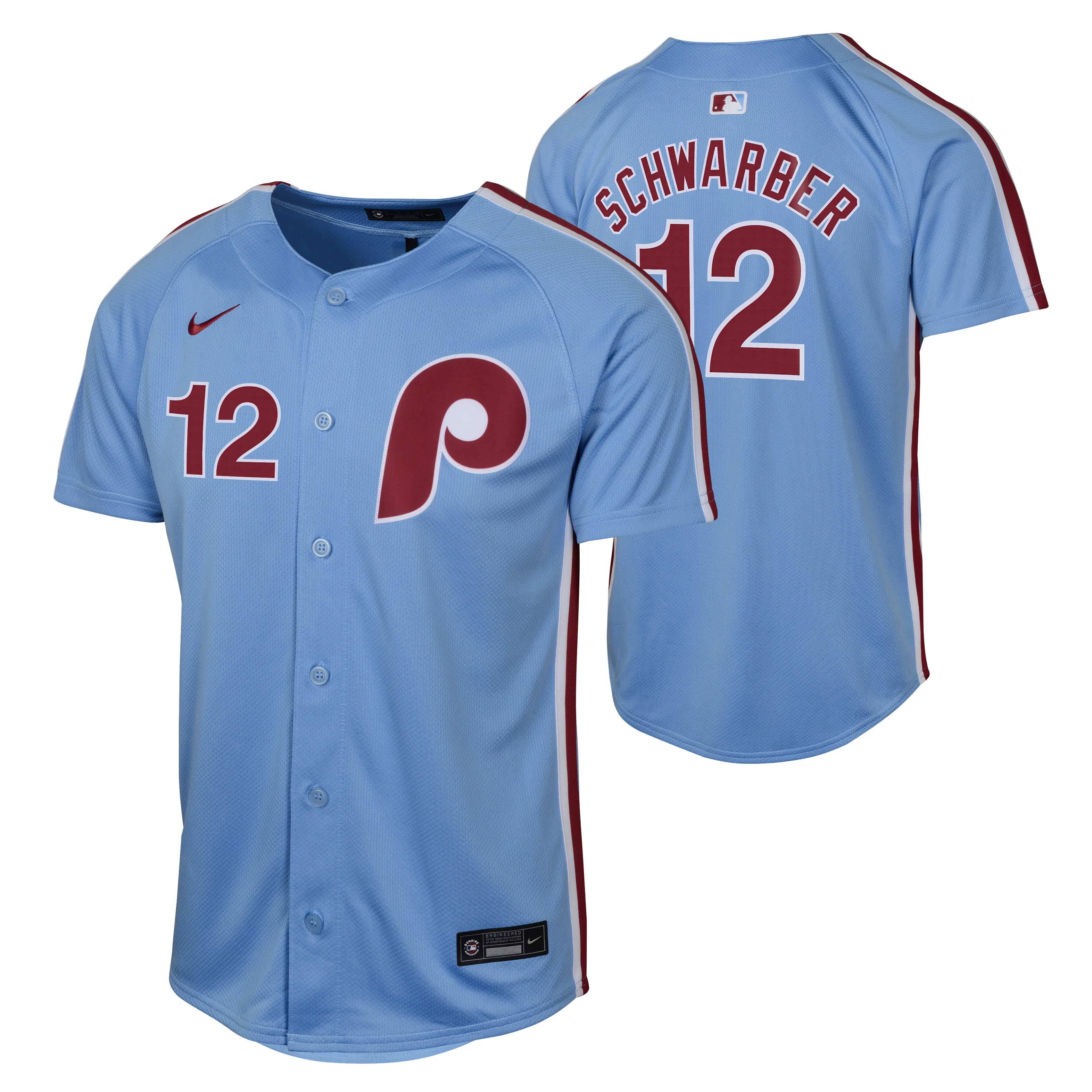 Youth Kyle Schwarber Philadelphia Phillies NIKE Blue Alternate Limited Replica Jersey