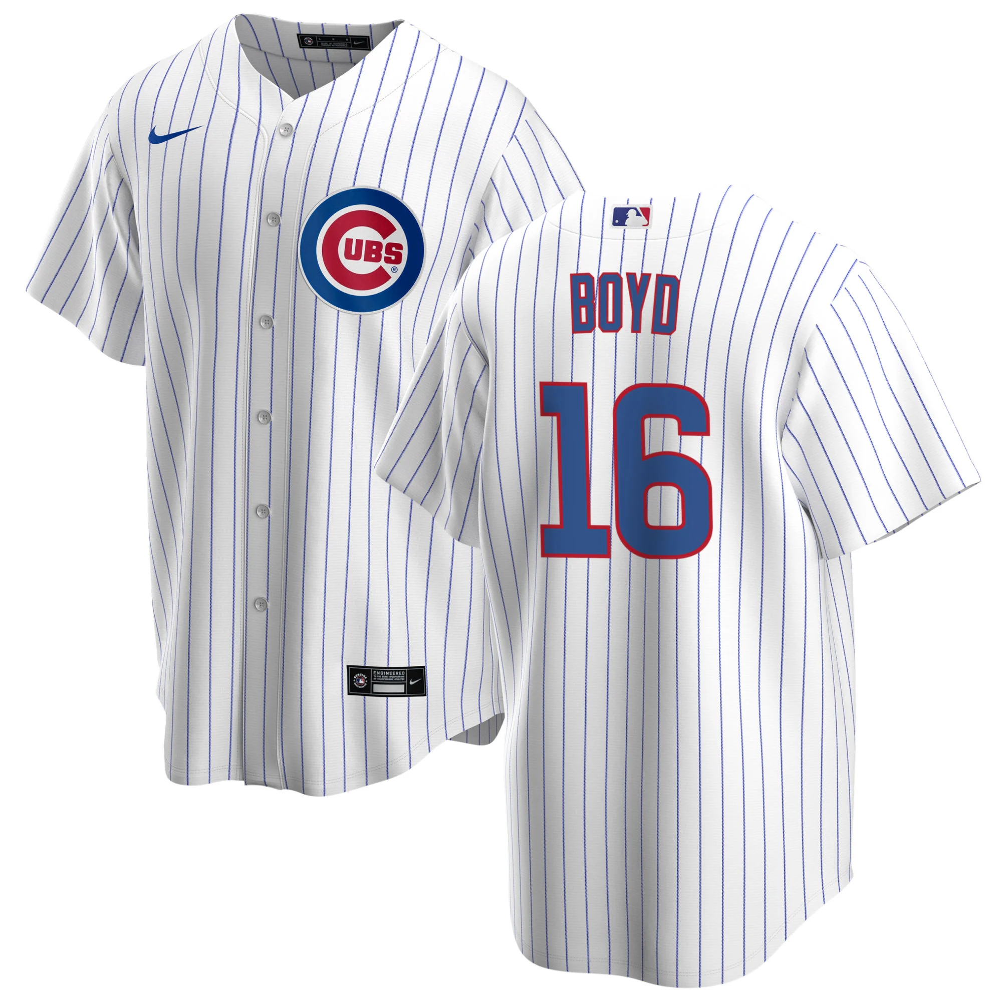 NIKE Men's Matthew Boyd Chicago Cubs White Home Premium Stitch Replica Jersey